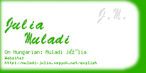 julia muladi business card